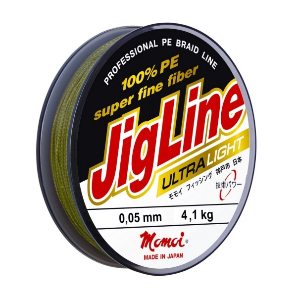Фотография Шнур JigLine Ultra PE 100м, 0,20мм, 16,0кг, хаки