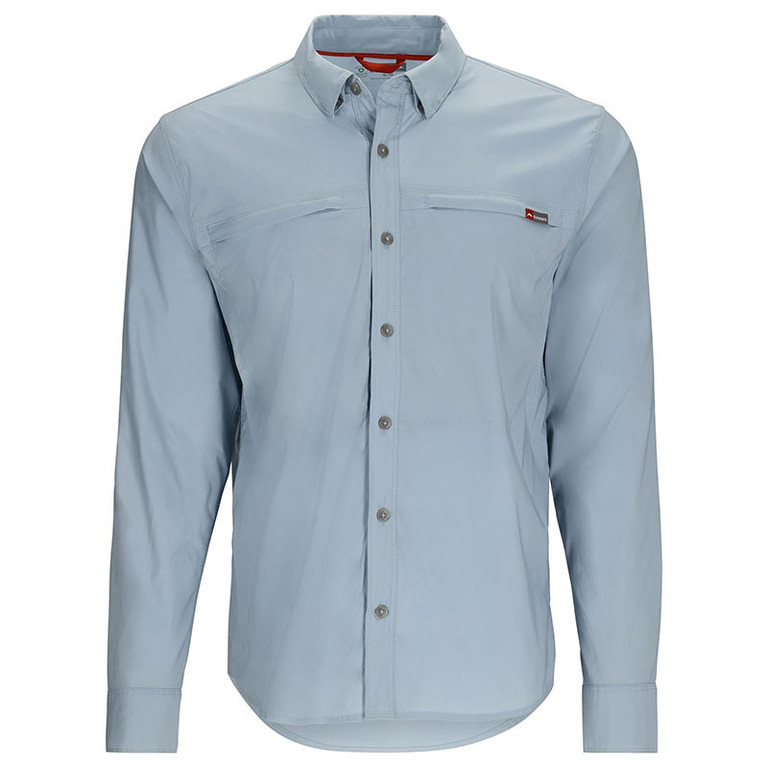 Фотография Рубашка Simms BugStopper LS Shirt, Steel Blue Plaid, XL