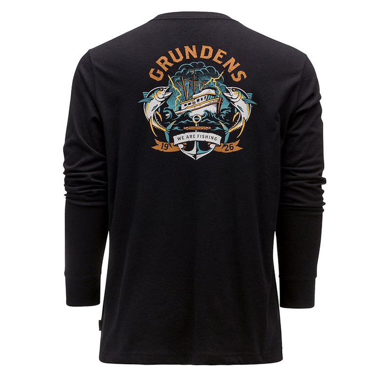 Фотография Футболка Grundens Tuna Tattoo LS T-Shirt, Black, XXL