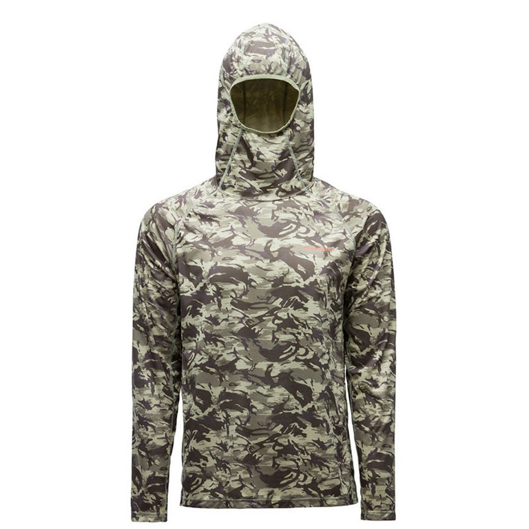 Фотография Футболка Grundens Solstrale Hoodie, Refraction Camo Green, XXL