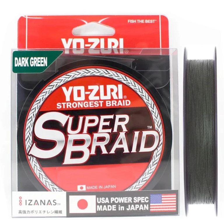 Фотография Пл.шн. Yo-Zuri PE Super Braid 275м Dark Green (0,15мм) 10lbs