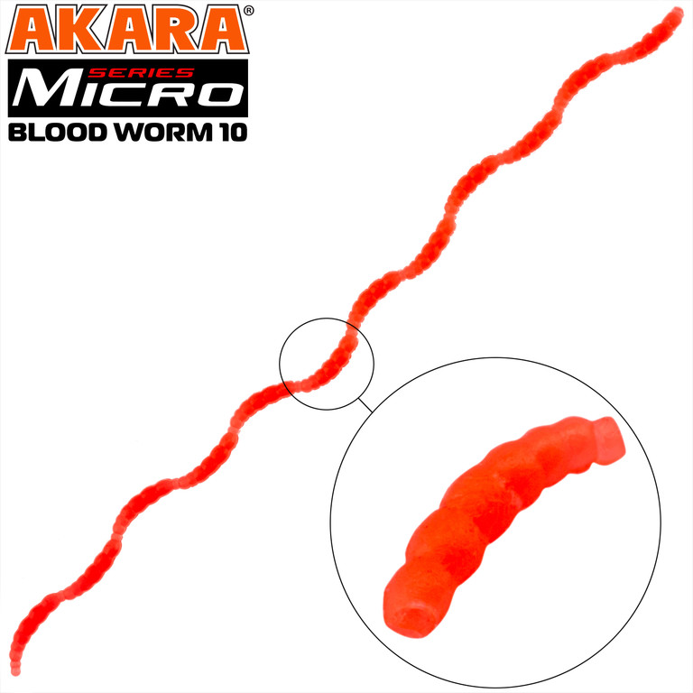 Фотография Силикон MIKRO Blood Worm 10 mm MS-BW10-100