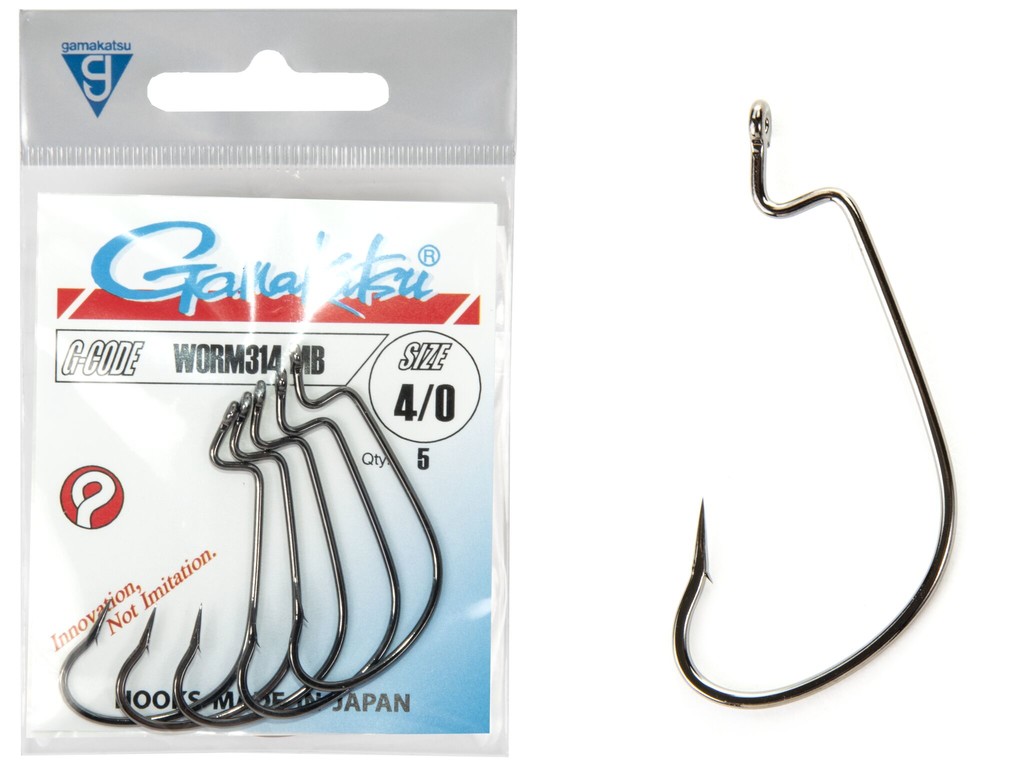 Фотография Крючки офсетные Gamakatsu WORM 314 HOOKS разм. 4/0 6шт.