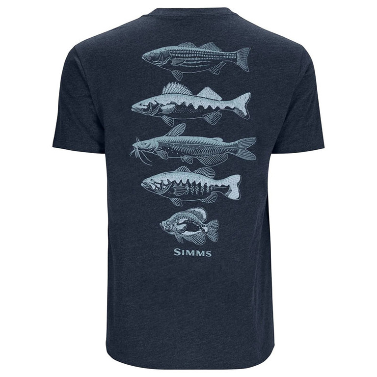 Фотография Футболка Simms Species T-Shirt, Navy Heather, M