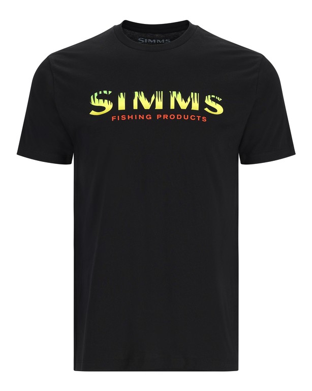 Фотография Футболка Simms Logo T-Shirt, Black - Neon, S