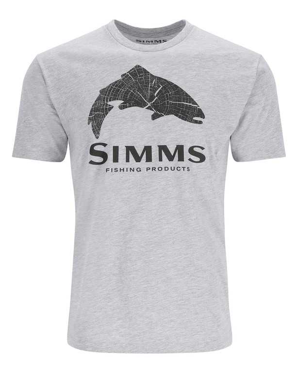 Фотография Футболка Simms Wood Trout Fill T-Shirt, Grey Heather, L