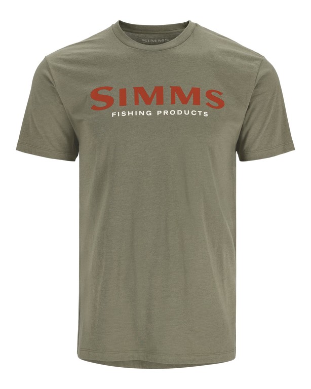 Фотография Футболка Simms Logo T-Shirt, Simms Orange/Military Heather, S