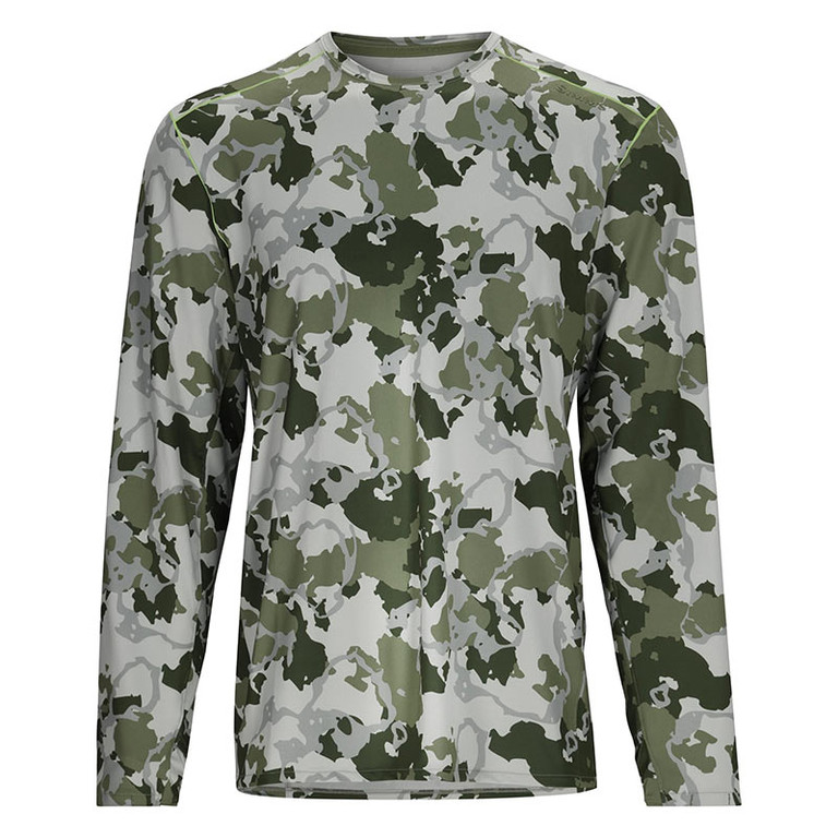 Фотография Термофутболка Simms SolarFlex Crew, Regiment Camo Clover, M