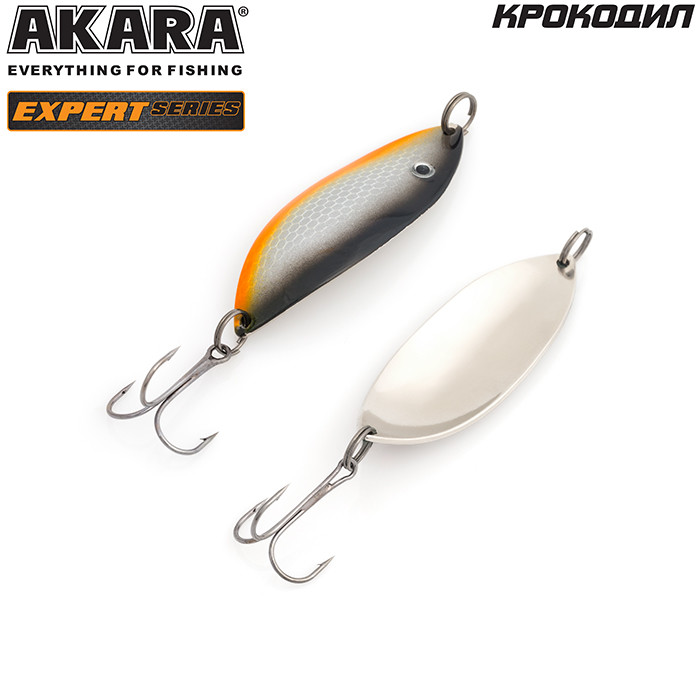Фотография Блесна колеблющаяся Akara Expert Крокодил BL-KR70-20-2/SIL