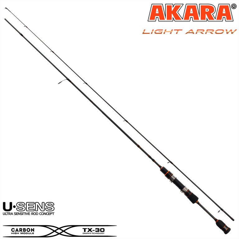 Фотография Спиннинг штекерный угольный 2 колена Akara Light Arrow UL ALAUL-195