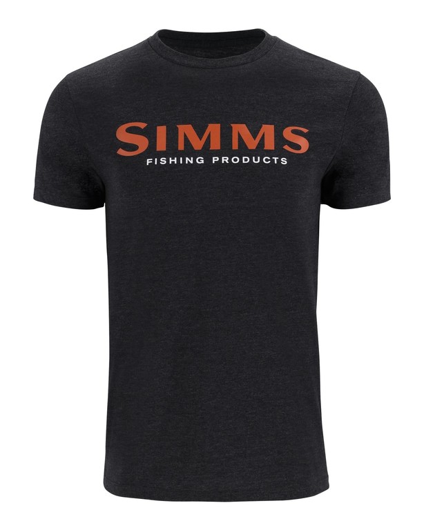 Фотография Футболка Simms Logo T-Shirt, Dark Gunmetal Heather, M