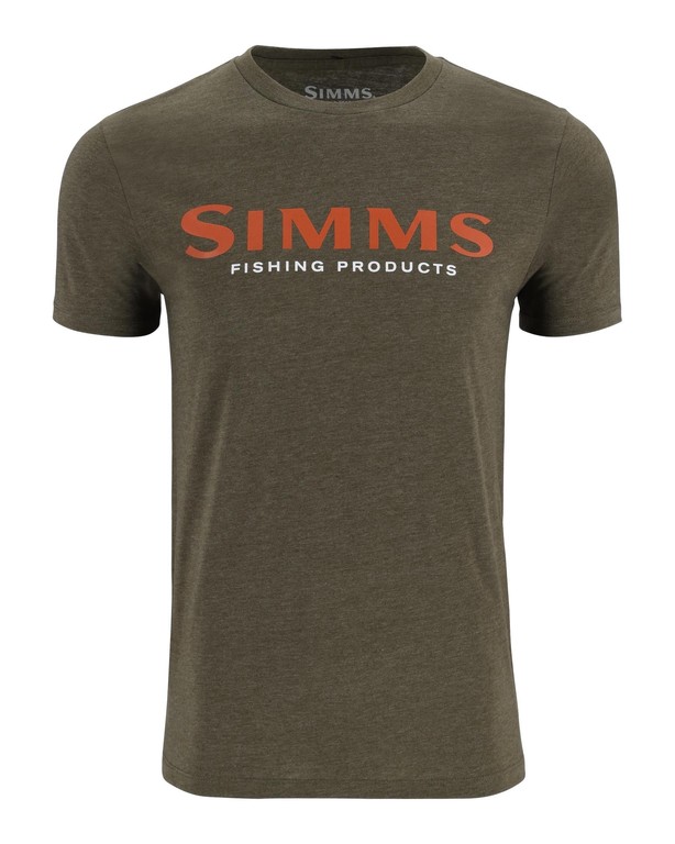 Фотография Футболка Simms Logo T-Shirt, Loden Heather, M