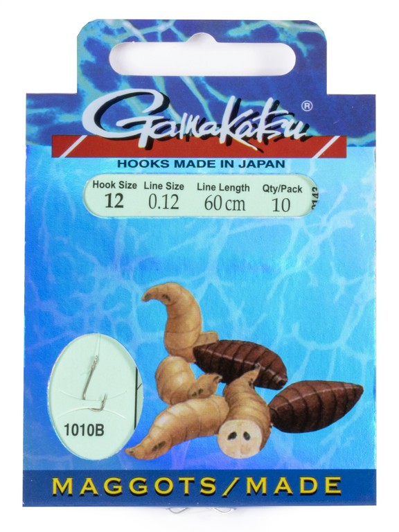 Фотография Крючки с поводком Gamakatsu Booklet MAGGOTS 1010B разм. 12-0.12мм 60см