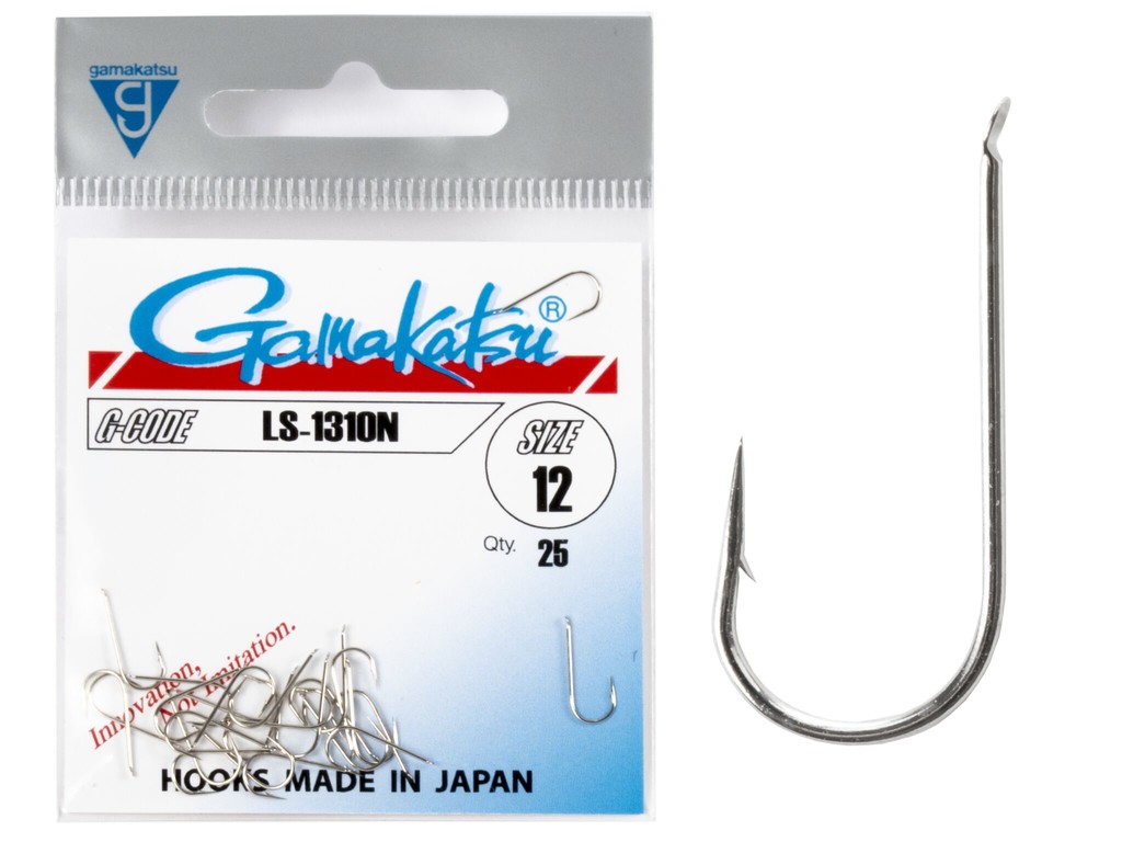 Фотография Крючки Gamakatsu LS-1310N HOOKS NICKEL разм. 12 25шт.