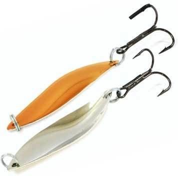 Фотография Блесна Колебалка ПИТЕР Крокодил 45 мм11гр латунь,2-х цв.медь-никель