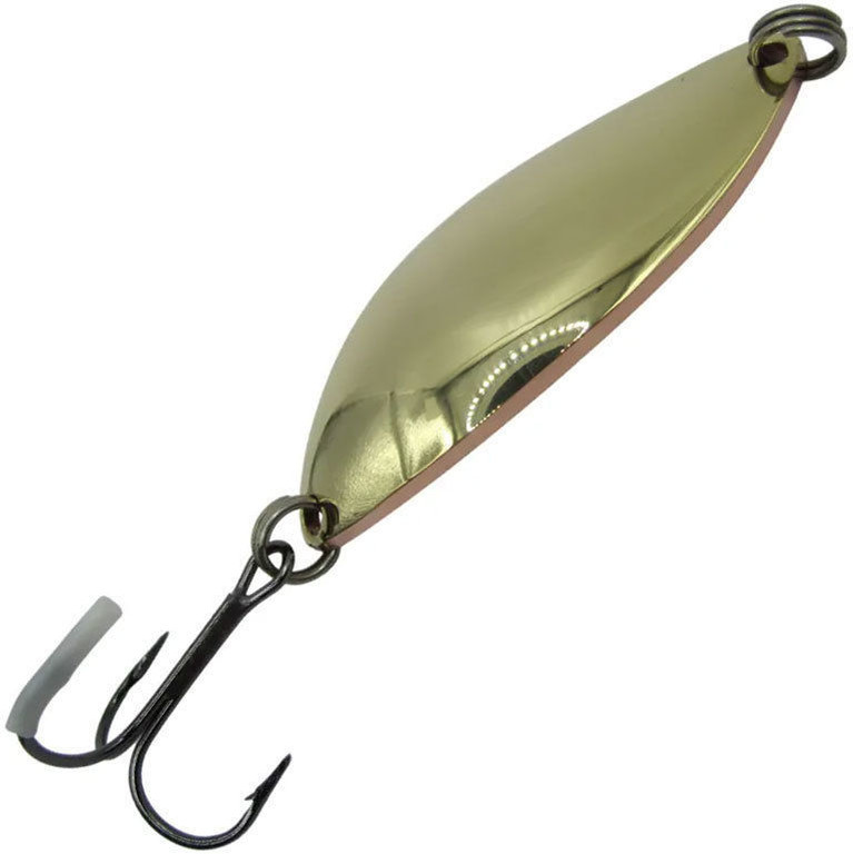 Фотография Блесна Колебалка ПИТЕР Крокодил малый 60 мм,15гр 2-х цв.латунь-медь