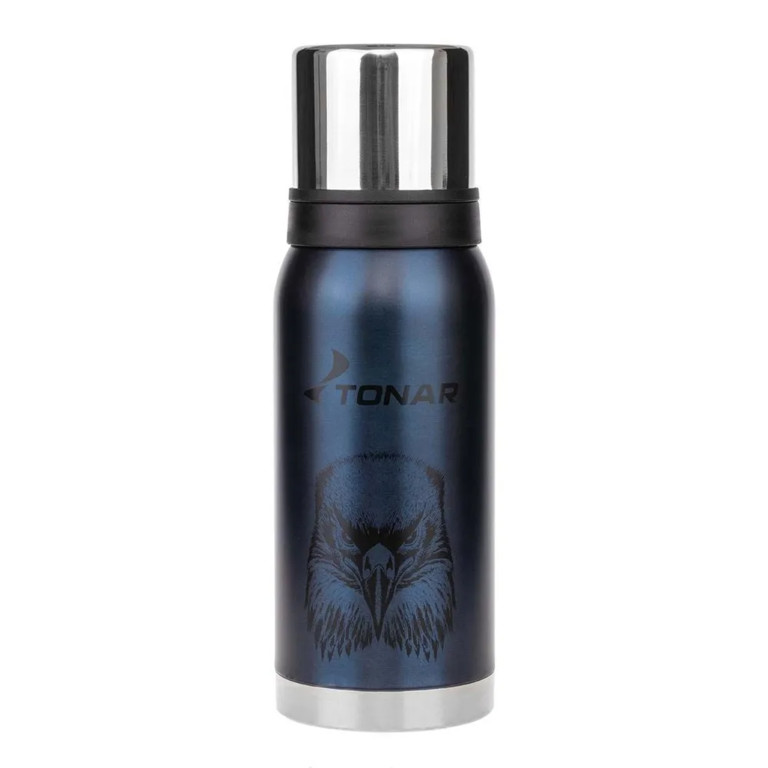 Фотография Термос TONAR 1000ML с ситечком Орёл синий (HS.TM-054S-BE)
