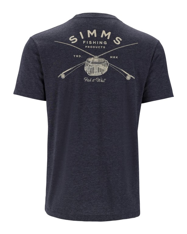 Фотография Футболка Simms Classic Tackle T-Shirt, Navy Heather, XXL
