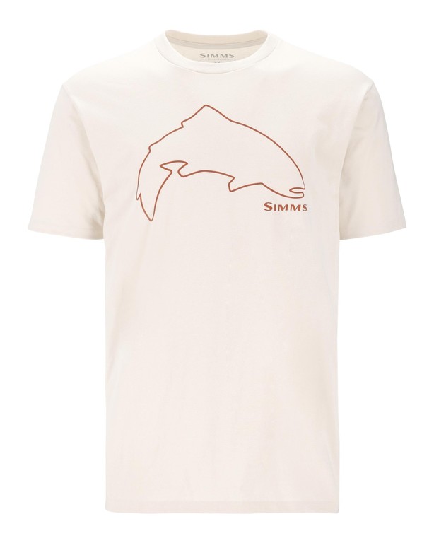 Фотография Футболка Simms Trout Outline T-Shirt, Natural, XXL