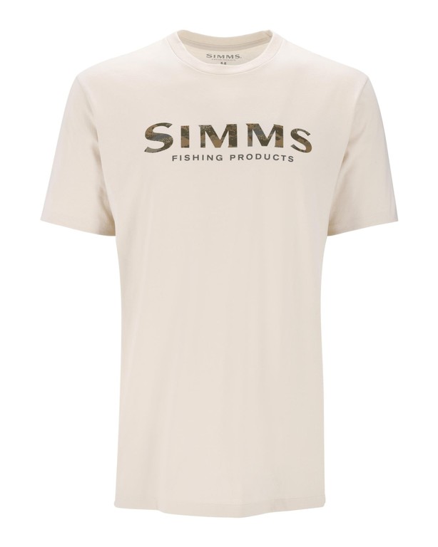 Фотография Футболка Simms Simms Shroud Fill Logo T-Shirt, Natural, L
