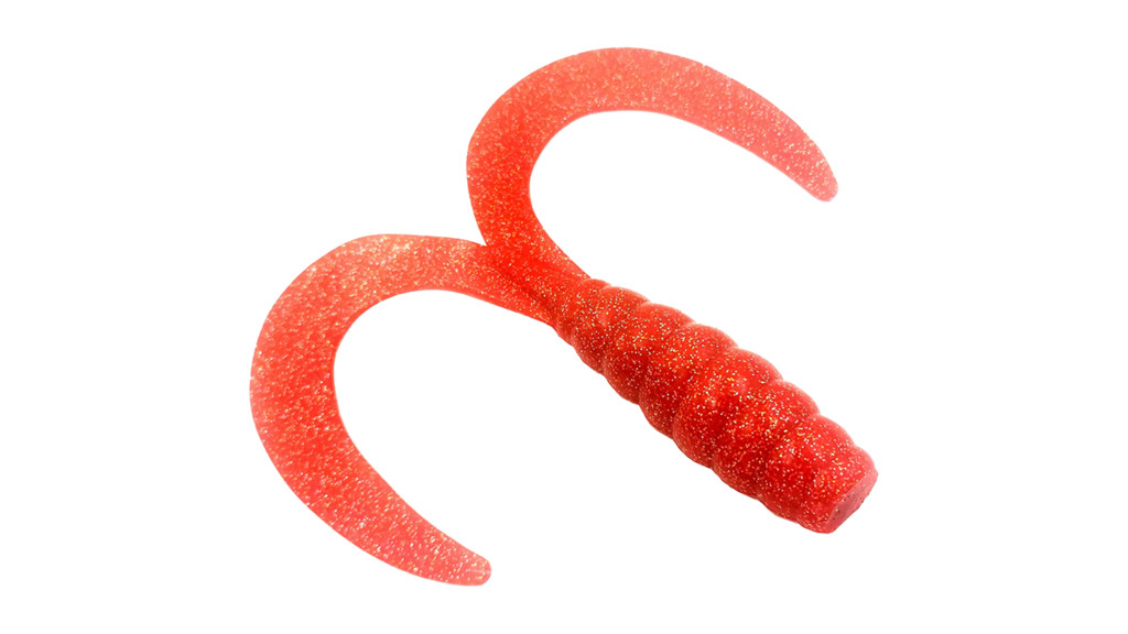 Фотография Твистер Big двойной хвост, 26см 75гр, 1шт красный с блестками