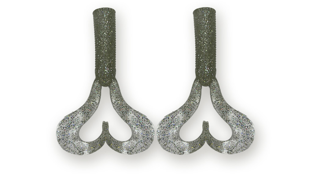 Фотография Хвост для бактейла Miuras Mouse Big, 42гр, цвет: серебро с блест, 2шт