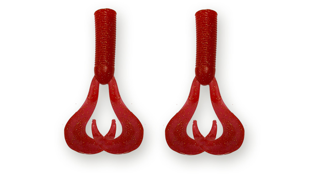 Фотография Хвост для бактейла Miuras Mouse Big, 42гр, цвет: красный с блест, 2шт