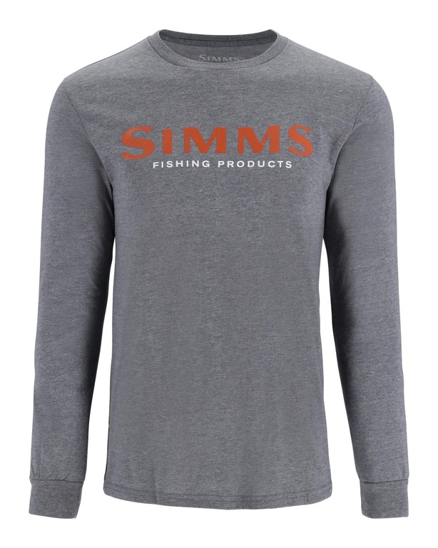 Фотография Футболка Simms Logo LS Shirt, Athletic Heather, S
