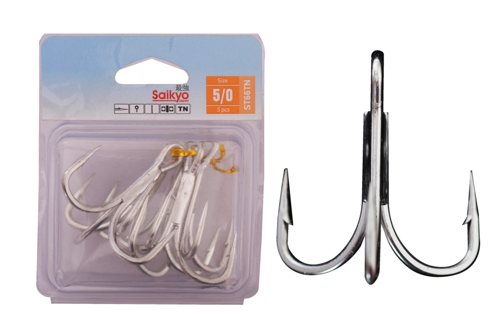 Фотография Крючки Saikyo тройн. ST66 № 5/0 (5 шт)