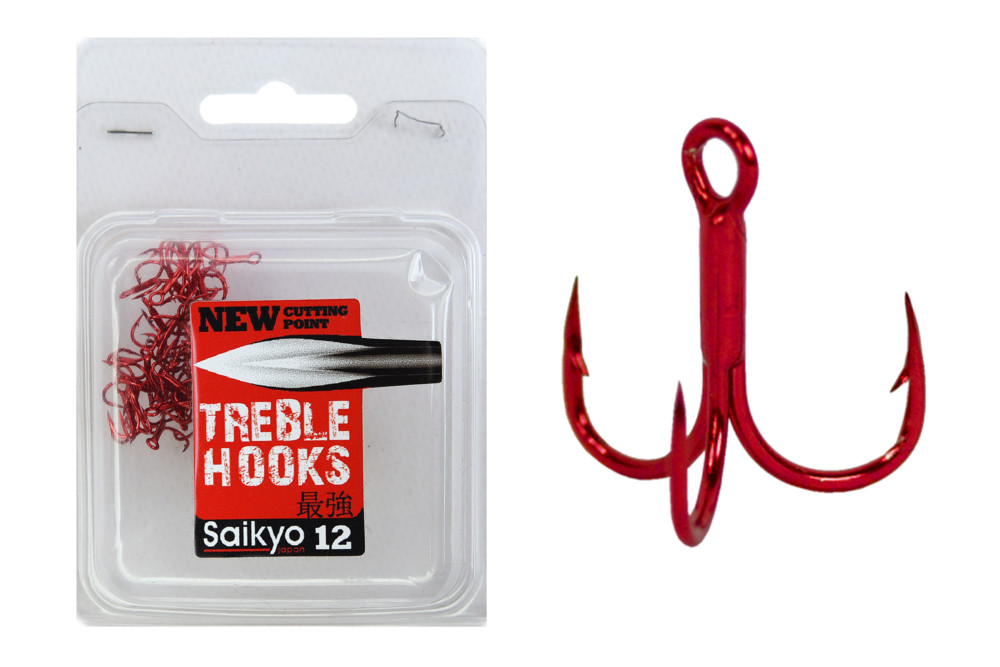 Фотография Крючки Saikyo тройн.6063-1X-CP R №12 (50шт)