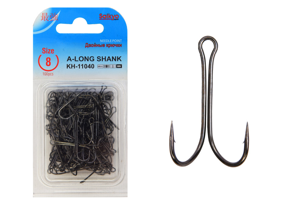 Фотография Крючки Saikyo двойн.Long Shank KH-11040 BN № 8 (100шт)