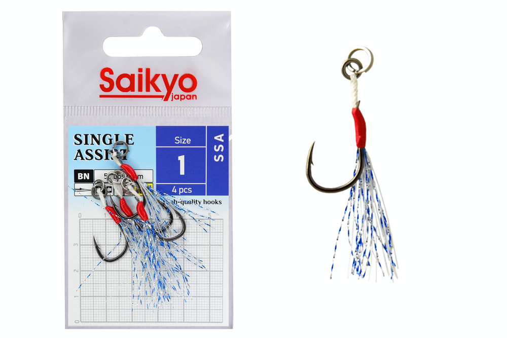 Фотография Крючки Saikyo SSA SINGLE ASSIST №1 (4 шт)