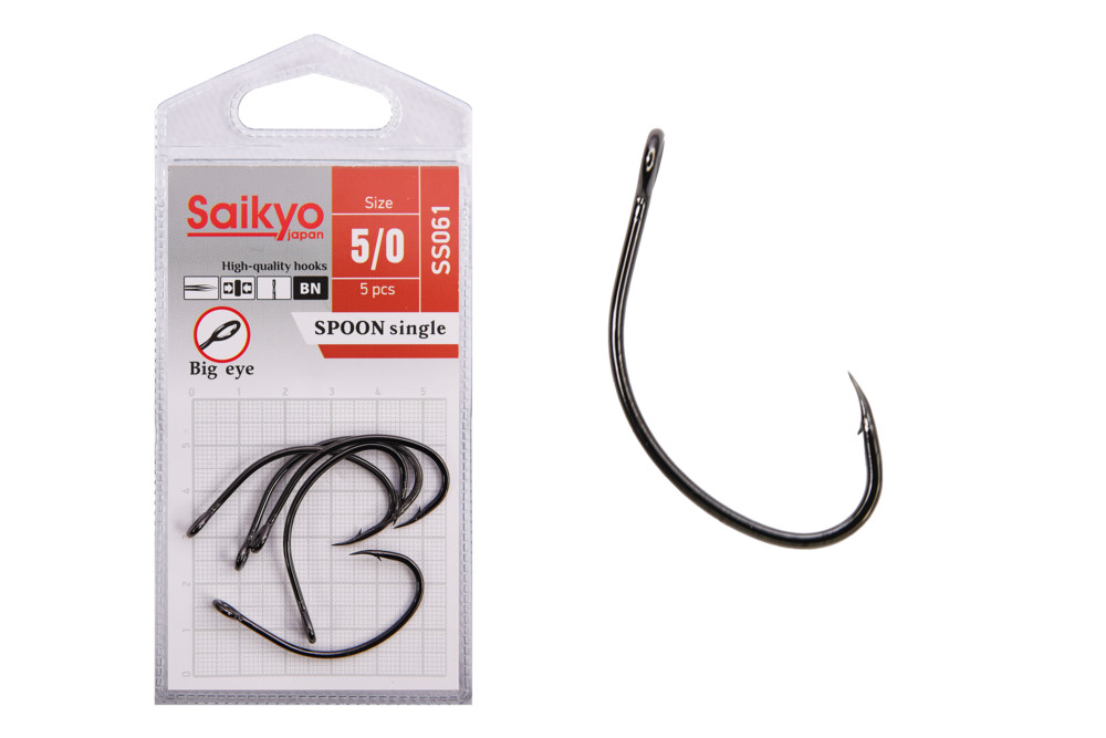 Фотография Крючки Saikyo SS061-BN SPOON SINGLE №5/0 (5 шт.)