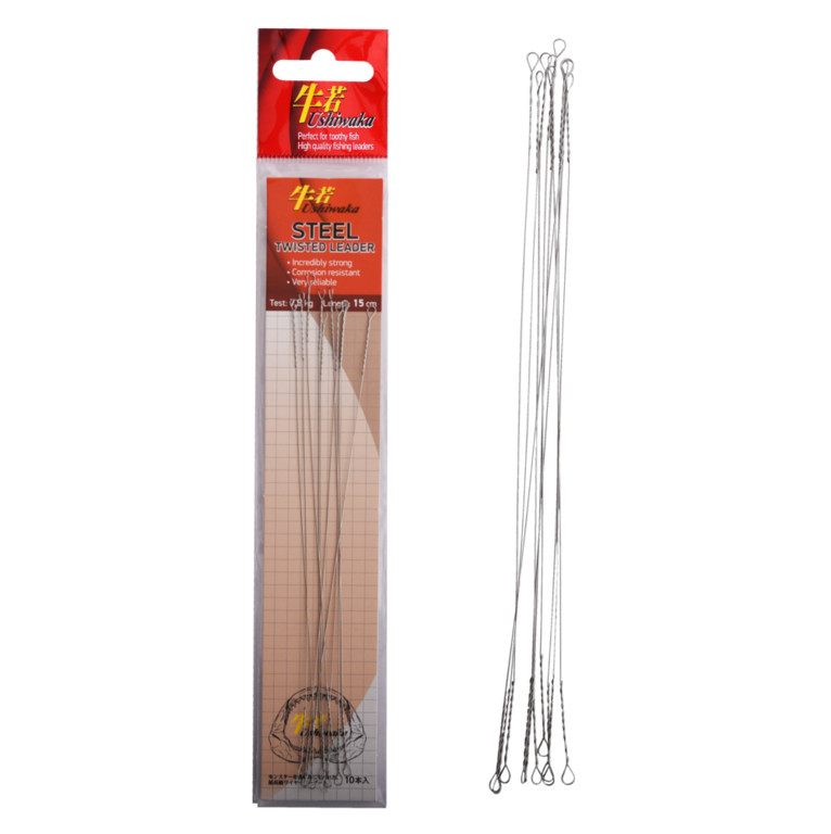 Фотография Поводок Ushiwaka Steel Twisted UST1579, 7,9кг/15см, 10шт