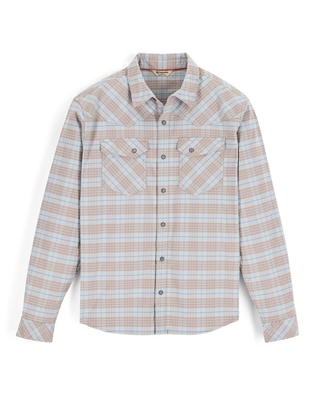 Фотография Рубашка Simms Brackett Flannel Shirt, Drummond Plaid: Sterling, S