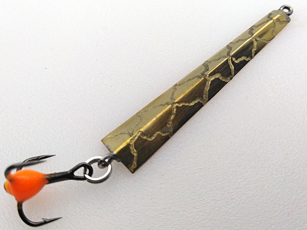 Фотография Зимняя блесна Yoda Парамонка БР подвес 45мм латунь-медь