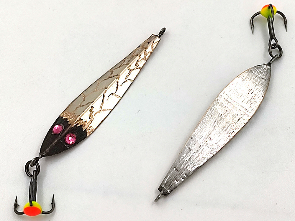 Фотография Зимняя блесна Глазастая 50 серебро-бериль-черная