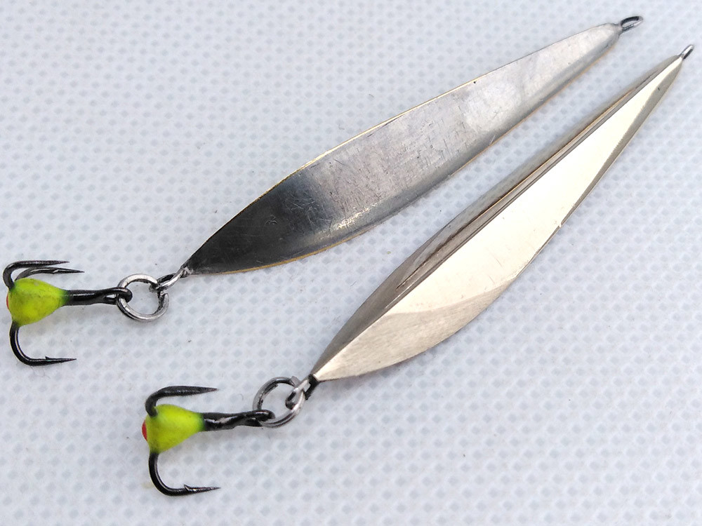 Фотография Зимняя блесна Y Маралистик90 50мм мельхиор