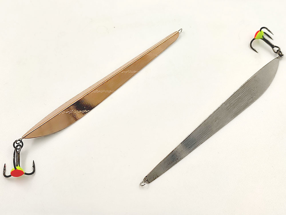 Фотография Зимняя блесна MF Маралистик90 100мм 21г подвес бериль