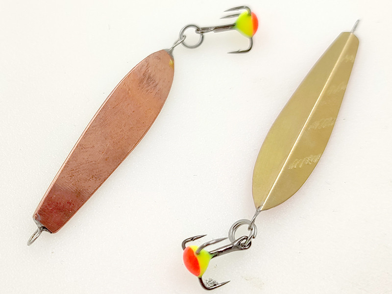 Фотография Зимняя блесна MF Марал 40мм 2К подвес латунь-медь