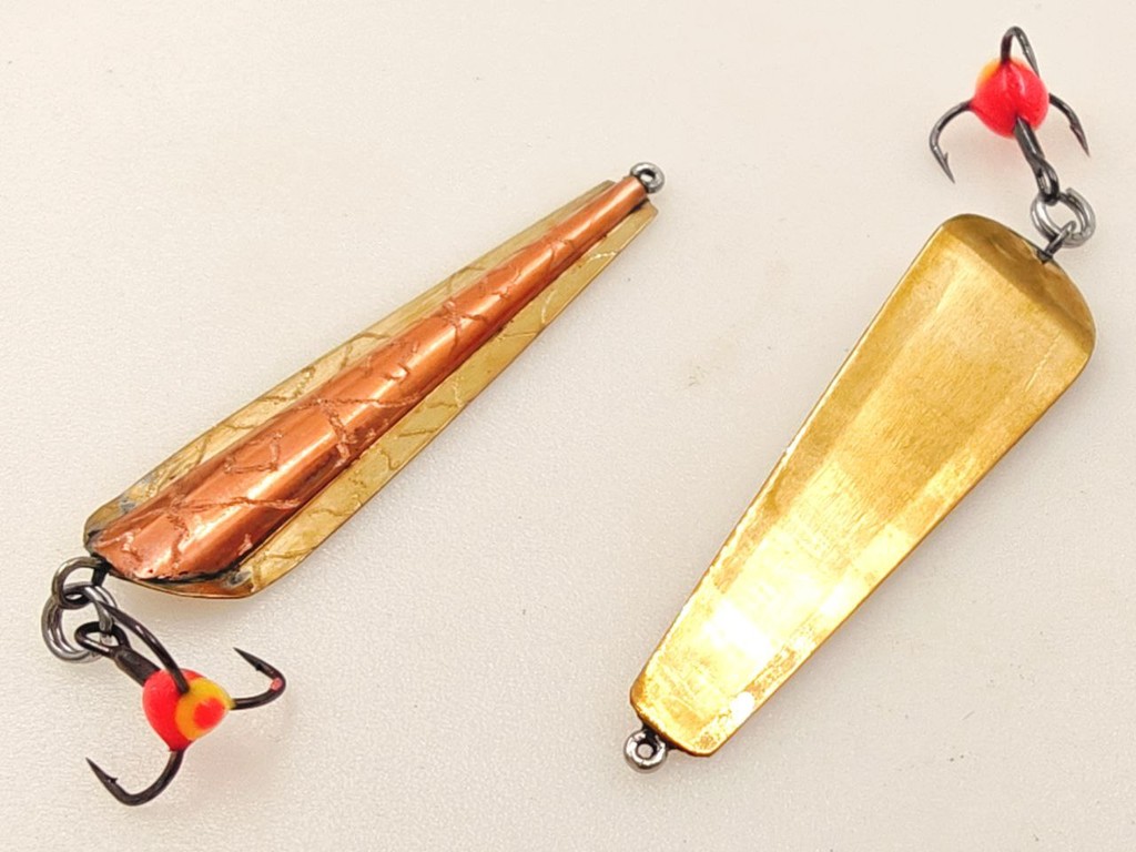 Фотография Зимняя блесна ПРОКЛАДКА ПАЙК подвес 57мм 7,6г латунь-медь
