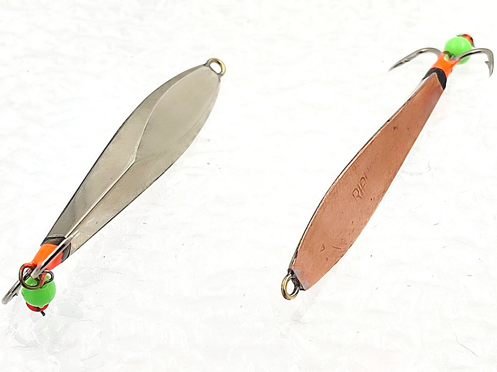 Фотография Зимняя блесна РИПУС впайка 60мм/9,7гр мельхиор-медь, шт, уп