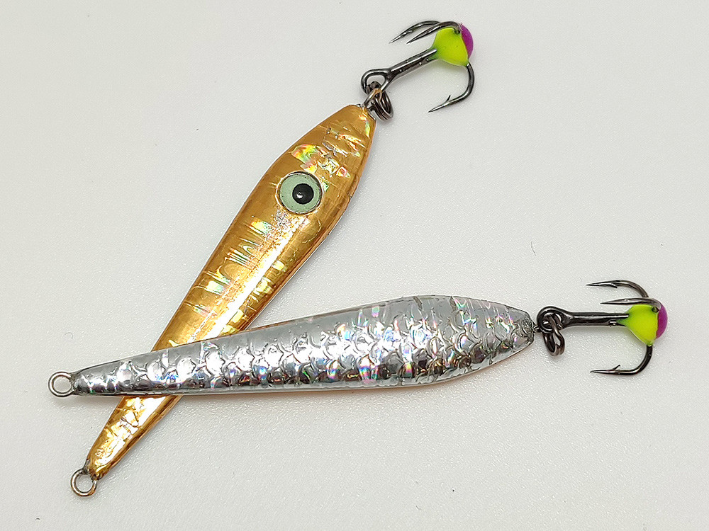 Фотография Зимняя блесна литая Merc 45 ЛАЙТ гологр SG1 с глазом подвес 5,7 гр
