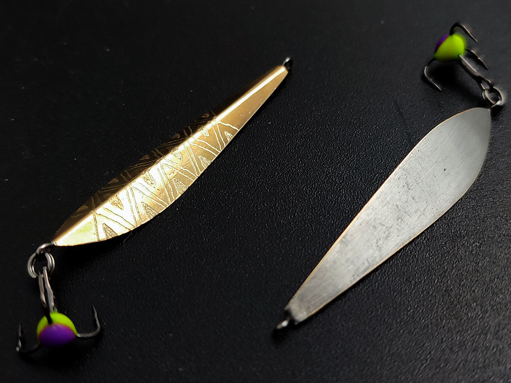 Фотография Зимняя блесна Маралистик90 VV Широкий 45мм 4,5г подвес латунь