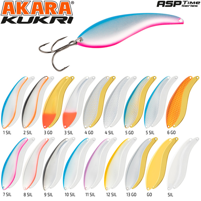 Фотография Блесна колебалка Akara Asp Time Kukri AAK-60-12-2/SIL