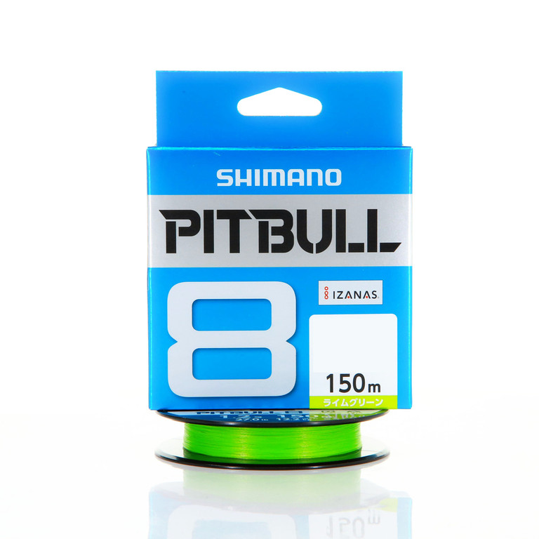 Фотография Шнур плетенный Shimano Pitbull 8 150m Lime Green #1.0 22.4lb 10.2kg