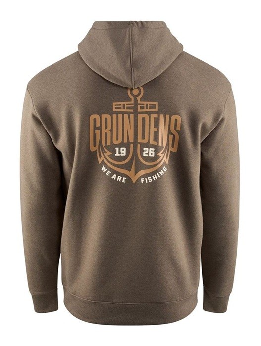Фотография Толстовка Grundens Displacement DWR Hoodie, Anchor Otter Heather, L