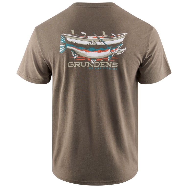 Фотография Футболка Grundens Drift Boat SS T-Shirt, Otter, XL