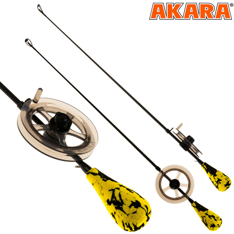 Фотография Удочка зимняя Akara Leader Elit M блеснилка с тюльпаном Gr-Ye LEM-G-YE