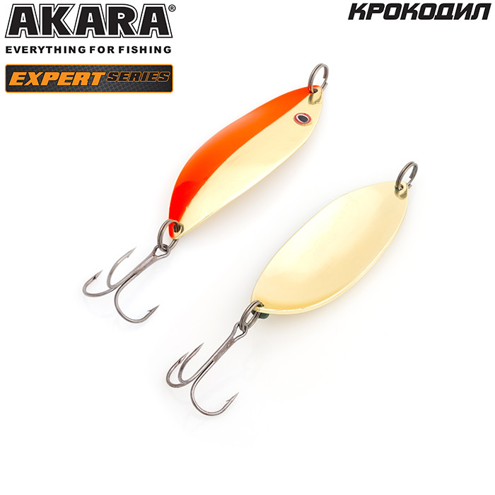 Фотография Блесна колеблющаяся Akara Expert Крокодил BL-KR70-20-15/GO